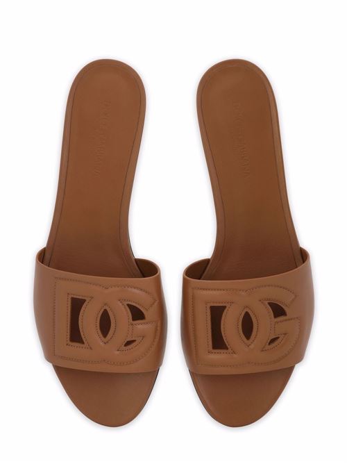 DG-logo leather sandals Dolce & Gabbana | CQ0436AY32981236